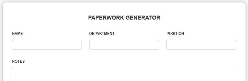 Paperwork style preview